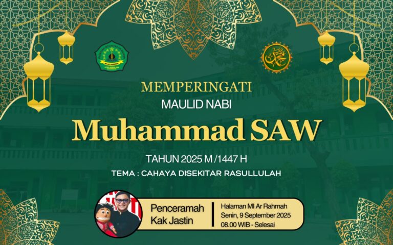 Peringatan Maulid Nabi Muhammad SAW di Sekolah MI AR RAHMAH Meriah dan Penuh Makna
